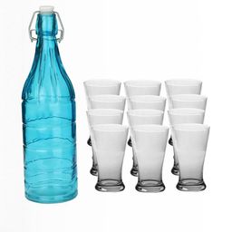 SOMIL Blue Glass Airtight Can Bottle-image-86