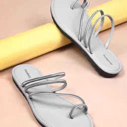 DressBerry Women Embellished One Toe Flats-image-11