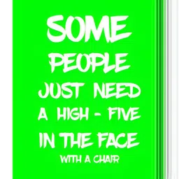 Inephos Fluorescent Green & White Typography Printed Paper Wall Sticker-image-16