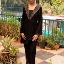 JORASA Gotta Patti Design Tunis & Trouser Coord Set-picture-34