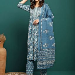 Sangria Printed Pure Cotton Kurta Sets-18