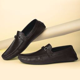 Bata Men PU Loafers-image-14
