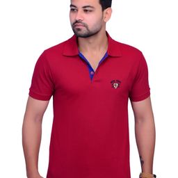 LA MILANO Men Polo Collar Slim Fit T-shirt-image-98