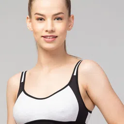 ULLAS Women Colourblocked Full Coverage Non Padded Cotton Sports Bra-picture-45