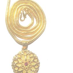 All purpose all occasion Red Heart Shape Love pendant & Chain For Women/Girls Gold-plated Beads Alloy, Brass Pendant-image-91