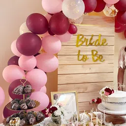 Special You 45 -Pcs Pink & Burgundy Balloons & Bride To Be Decor-image-20