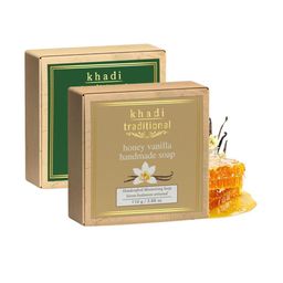 Khadi Traditional Set Of 2 Neem Aloe Vera & Honey Vanilla Soap - 110 g Each-46
