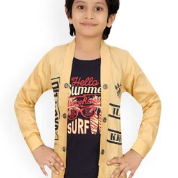 BAESD Boys Typography Printed Cotton Casual Shirt-image-34