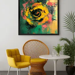 999Store Green & Yellow Floral And Botanical Canvas Wall Art-image-41