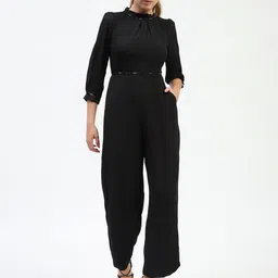 Madame Women Basic Jumpsuit with Lace Inserts-picture-12