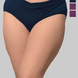 Inner Sense Pack Of 4 Organic Cotton Maternity Briefs IMP102-2Deep Purple_2Navy Blue-picture-34