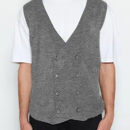 Trendyol Acrylic V-Neck Waistcoat-19