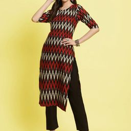 Ethnic basket Women Multicoloured Poly Crepe Kurta Sets-picture-35