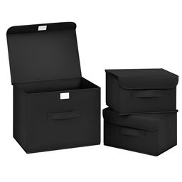 HOUSE OF QUIRK Black Set of 3 Regular Multi-Utility Organisers-8