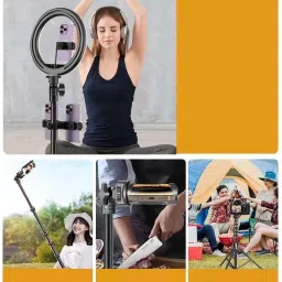 RETRACK Np-688 83Inch Multi-function mobile phone live broadcast floor stand + Bracket Tripod image 5