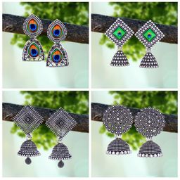 Sangria Silver-Plated Alloy Earrings-image-48