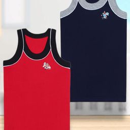 Kritiu Kids Pack of 2 Pure Cotton Basic Innerwear Vests-image-46