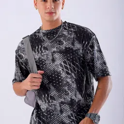 The Indian Garage Co Men Printed Mandarin Collar Pockets T-shirt-picture-36