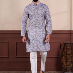PulseIQ Men Multi Linen Kurta Sets-21