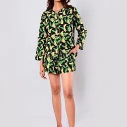 ETC Women Graphic Printed Shorts & Shirts Night suit-image-97