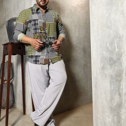 Instafab Plus Men Comfort Opaque Printed Casual Shirt-image-65