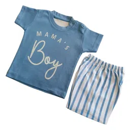BAESD Boys Printed Round Neck Pure Cotton T-shirt With Shorts-image-92