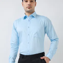 Raymond Slim Fit Opaque Cotton Formal Shirt-image-107