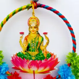 adhyans Lakshmi Mata Dream Catcher for Wealth,prosperity,Positive Environ,Car dash board Wool Dream Catcher image 3