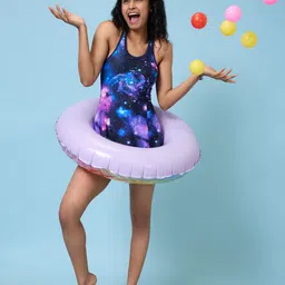 LYCOT Printed Cross Back Swimdress With Attached Hot Shorts-image-41