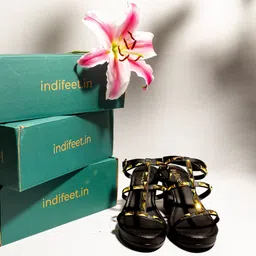 Indifeet Embellished Party Block Sandals-31