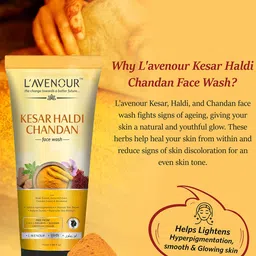 L'AVENOUR Set Of 2 Kesar Haldi Chandan Face Wash With Turmeric Extract - 115 ml Each image 4