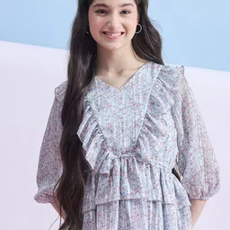 Stylo Bug Floral Print Puff Sleeve Top-image-65