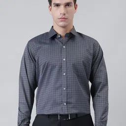 ACCOX Men Checked Spread Collar Cotton Formal Regular Fit Shirt-image-99