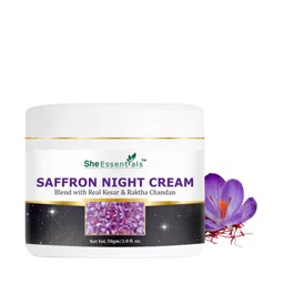 She Essentials Saffron Night Cream With Turmeric Extract - 50g-50