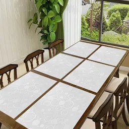 Aura Grey & White 6 Pieces Geometric Printed Table Placemats-21
