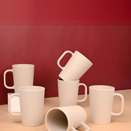 eha Beige Solid Matte Mugs Set of Cups and Mugs-89