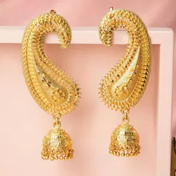 Rubans 22K Gold-Plated Dome Shaped Jhumkas-51