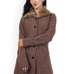 HAUTEMODA Women Single-Breasted Overcoat-44
