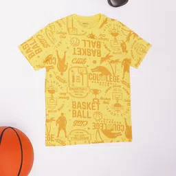 Pantaloons Junior Boys Typography Printed Round Neck Pure Cotton T-shirt-picture-29