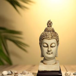 GLOBAL AROMA White Buddha Figurine Showpiece-image-4