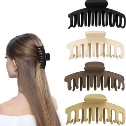 4 Piece Korean Curved Matte Hair clutchers For Women & Girls Hair Claw-image-82