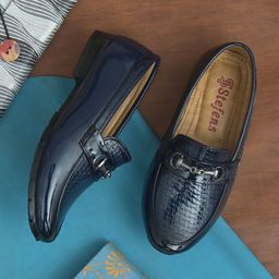 STEFENS Boys Leather Formal Loafers-image-33