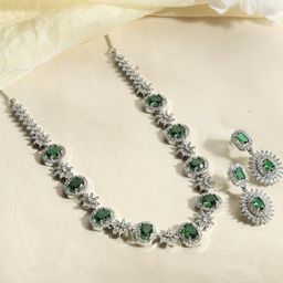 TIYARA Silver-Plated Brass Jewellery Set-52