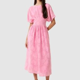 Forever New Batwing Sleeve Jacquard Fit & Flare Midi Dress-image-21