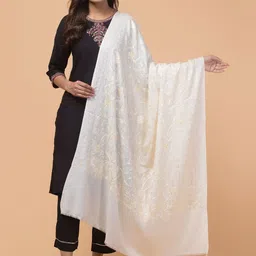 Tweedle Women Floral Embroidered Shawl-14