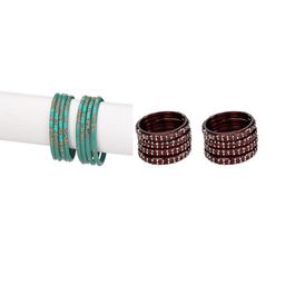 SOMIL Set Of 16 Glass Artificial Stones & Beads Bangles-picture-20