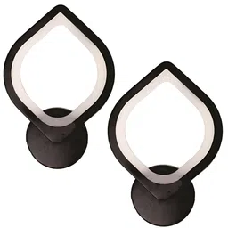 DENICRAAS Black & White 2 Pieces Metal Contemporary Abstract Shaped Wall Lamp-picture-6