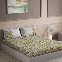 DDecor Cotton Ethnic Motifs 144 TC King Bedsheet with 2 Pillow Covers-image-10