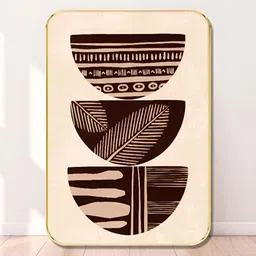 Myntra Elegant Homes Cream-Coloured & Black 1 Piece Wood Other Wall Paintings-image-88