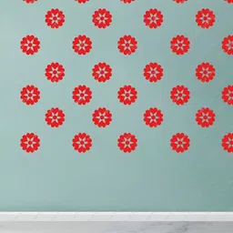 Decor Villa Multicolor Red Flower Wall Sticker-picture-10
